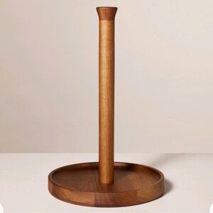 Hearth & Hand Magnolia - Wooden Paper Towel Holder Brown Wood BRAND NEW